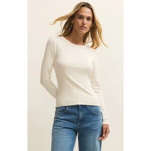 Z Supply Second Skin Crew Long Sleeve Top - Cloud NWT VARIOUS SIZES